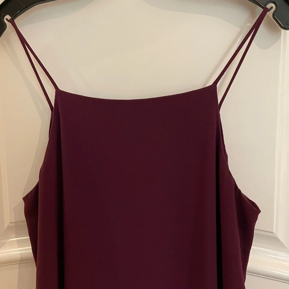 Eight Sixty Burgundy Solid Slip Dress (Medium) - Picture 2 of 8